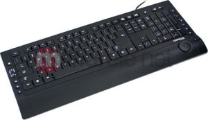 Klawiatura Omega Przewodowa Czarna  (OK-327 Cassiopeia DARK GLOW WHITE ILLUM.BLACK USB (40838)) 1
