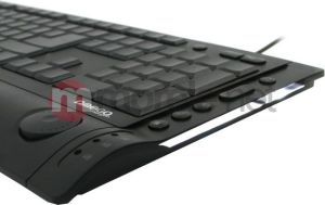 Klawiatura Omega Przewodowa Czarna  (OK-327 Cassiopeia DARK GLOW WHITE ILLUM.BLACK USB (40838)) 2