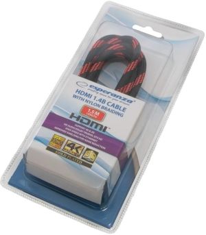 Kabel Esperanza HDMI - HDMI 1m czerwony (EB192 - 5901299947692) 3