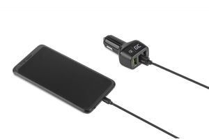 Ładowarka Green Cell Wieloportowa ładowarka samochodowa USB z funkcją szybkiego ładowania Quick Charge 3.0 3