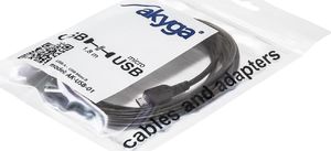 Kabel USB Akyga USB-A - microUSB 1.8 m Czarny (AK-USB-01) 4