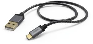 Kabel USB Hama USB-A - USB-C 1.5 m Czarny (001736360000) 1