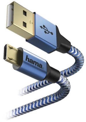 Kabel USB Hama USB-A - microUSB 1.5 m Niebieski (001782890000) 3