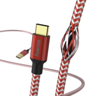 Kabel USB Hama USB-A - USB-C 1.5 m Czerwony (001782960000) 4