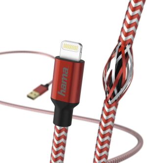 Kabel USB Hama USB-A - Lightning 1.5 m Czerwony (001782990000) 4