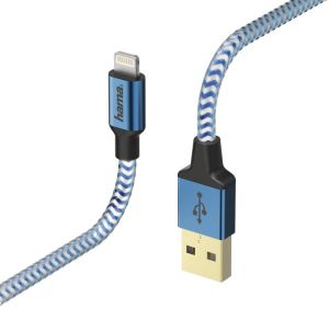 Kabel USB Hama USB-A - Lightning 1.5 m Niebieski (001783000000) 1