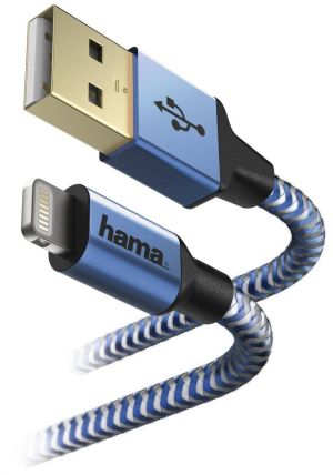 Kabel USB Hama USB-A - Lightning 1.5 m Niebieski (001783000000) 3
