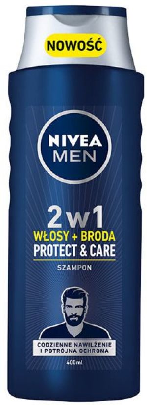 Nivea Szampon dla mężczyzn 2w1 włosy i broda Protect&Care 400ml 1