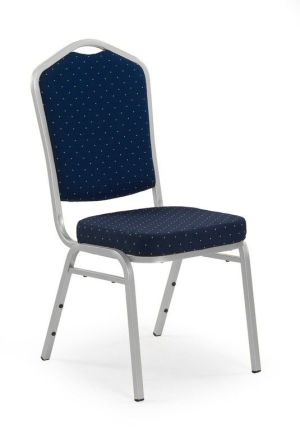 Halmar Krzesło K66S niebieskie, stelaż srebrny 1