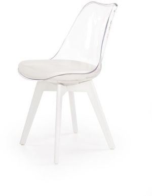 Halmar Krzesło K245 bezbarwne / białe 1