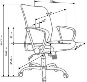 Krzesło biurowe Halmar Tony Czarne 3