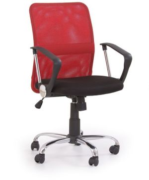 Krzesło biurowe Halmar TONY fotel pracowniczy czerwony 1