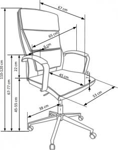 Krzesło biurowe Halmar Aurelius Białe 4