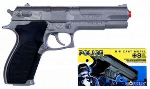 Gonher Metalowy pistolet policyjny 8 naboi 1