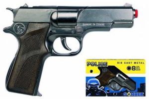 Gonher Metalowy pistolet policyjny 8 naboi 1