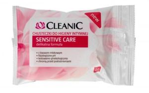 Cleanic Chusteczki do higieny intymnej Sensitive Care 1op.-20szt 1
