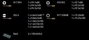Wera Zestaw wkrętaków Kraftform Big Pack 900 do pobijania + wieszak (05133285001) 10