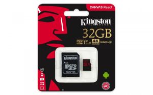 Karta Kingston Canvas React MicroSDHC 32 GB Class 10 UHS-I A1 V30 (SDCR/32GB) 3