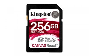 Karta Kingston Canvas React SDXC 256 GB Class 10 UHS-I/U3 A1 V30 (SDR/256GB) 1