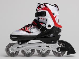 Rolki Nils Extreme Łyżworolki NJ3012 A czerwone r. 30-33 4