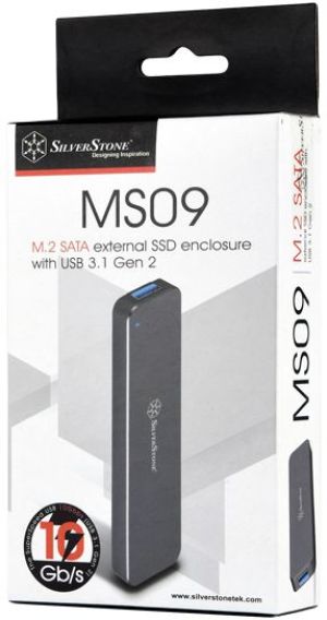 Kieszeń SilverStone M.2 SATA key B - USB 3.2 Gen 2 MS09 (SST-MS09C) 7