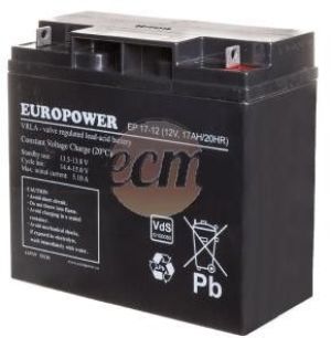Europower Akumulator bezobsługowy AGM 17Ah 12V Europower EP 17-12 1