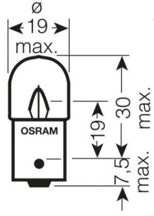 Osram Żarówka samochodowa BA15s 5W 24V R5W 5627 (4050300838335) 2