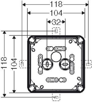 Hensel Puszka odgałęźna 104x104x70 5x2,5mm2 CU IP66 szara DK 0402 GZ (62000149) 5