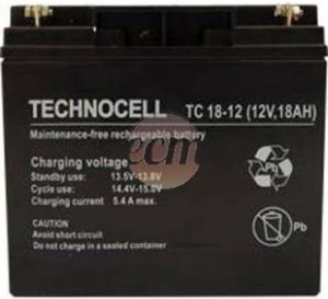 Technocell Akumulator bezobsługowy AGM 18Ah 12V Technocell 18TC 1