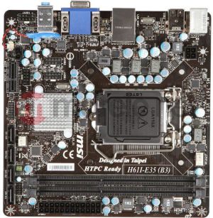 Płyta główna MSI H61I-E35 (B3) Intel H61 LGA 1155 (VGA/DZW/GLAN/SATA/DDR3) Mini-ITX 1