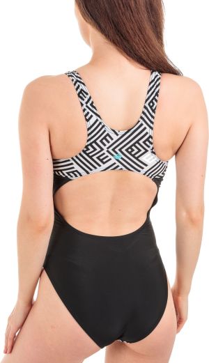 AquaWave Strój Kąpielowy Chichuana Wmns Geometric Print/ Black/ Capri r. S 6