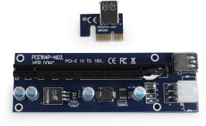 Gembird Karta Riser dla złącza PCI-Express zasilana z PCI-EX (RC-PCIEX-02) 1