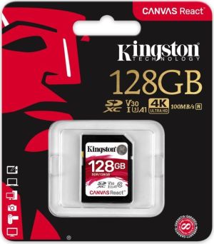 Karta Kingston SDXC Canvas React 128GB V30 (SDR/128GB) 3