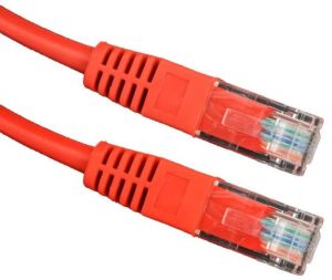 Esperanza RJ-45/RJ-45, kat.5e, U/UTP, czerwony, 1m (EB273R) 1