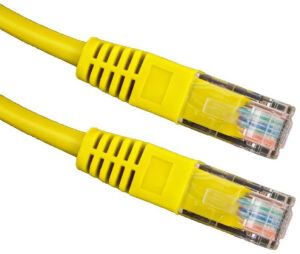 Esperanza RJ-45/RJ-45, kat.5e, U/UTP, żołty, 1m (EB273Y) 1