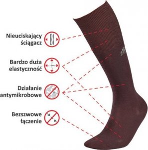 JJW Podkolanówki DEOMED BAMBOO LONG brązowy 35-38 *) 3