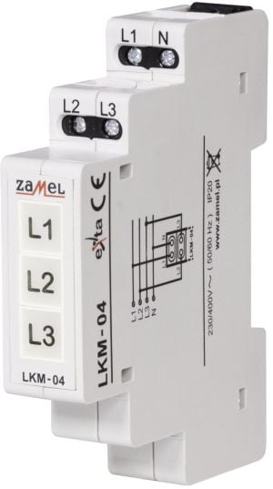 Zamel Wskaźnik zasilania 230V AC LED żółta/zielona/czerwona sieć TN LKM-04-40 (EXT10000047) 1