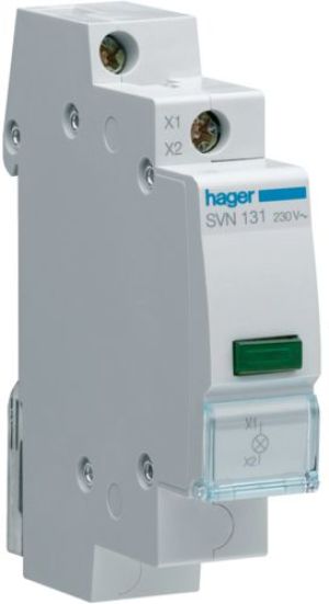 Hager Lampka modułowa zielona 12/48V AC/DC (SVN131) 1