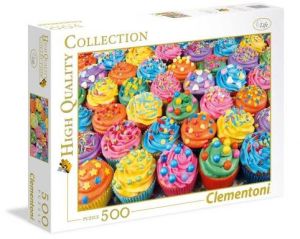 Clementoni Puzzle 500 elementów. HQC - Colorful Cupcakes (35057 CLEMENTONI) 1