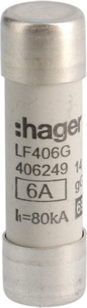 Hager Wkładka topikowa cylindryczna 14 x 51 GG 6A (LF406G) 1