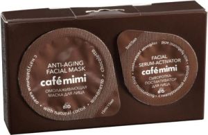 Cafe Mimi Zestaw 2-etapowy do twarzy przeciwzmarszczkowy (maseczka 15ml+serum-aktywator 5ml) 1
