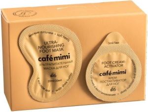 Cafe Mimi Zestaw 2-etapowy do stóp odżywiający (maseczka 20ml+krem 5ml) 1