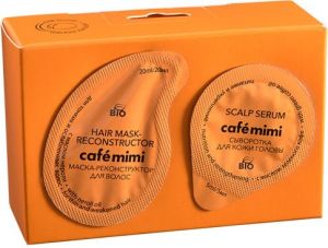 Cafe Mimi Zestaw 2-etapowy do włosów Regenerujący (maseczka 20ml+serum 5ml) 1