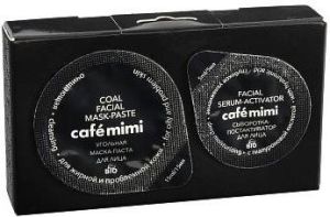 Cafe Mimi Oczyszczająca maska z węglem + serum do cery tłustej i problematycznej 15ml+5ml 1