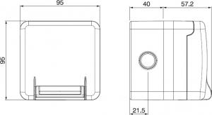 Scame Gniazdo z/u hermetyczne IP66 natynkowe (137.6411) 3