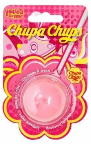 Lip Smacker Flavoured Lip Balm Domed Ball balsam do ust Chupa Strawberry & Cream 7g 1