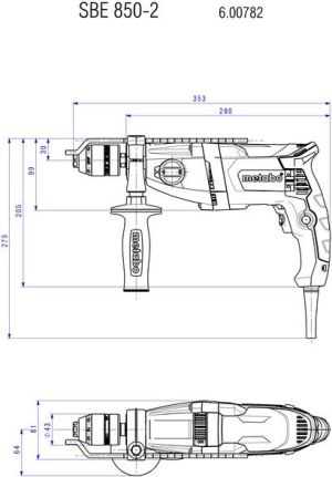 Wiertarka Metabo 850W 7