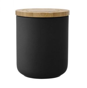 Ladelle Ceramiczny pojemnik z bambusowym wieczkiem 13cm czarny (LD-61280) 1