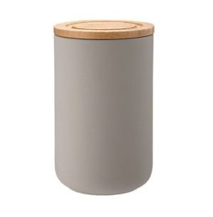 Ladelle Ceramiczny pojemnik z bambusowym wieczkiem 17cm szary (LD-61159) 1