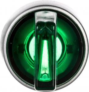 Spamel Przełącznik 3-poł. zielony 2Z podświetlany 230V AC pierścień niklowany (ST22-P3L.Z-20-LED\230AC) 1
